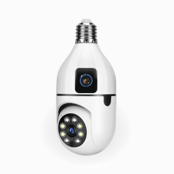 E27 Bulb Wi-Fi Camera – Dual Lens (Fixed + PTZ)