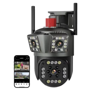Dual-Lens IP Camera – WiFi PIR Detection & Cloud Storage
