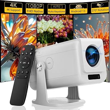Ultra HD LED Multimedia Projector (270° Rotation)