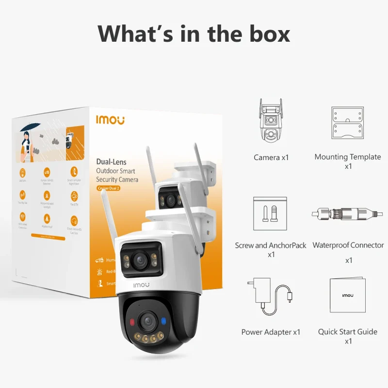 Imou Cruiser Dual 2 (3K) Outdoor Smart Security Camera